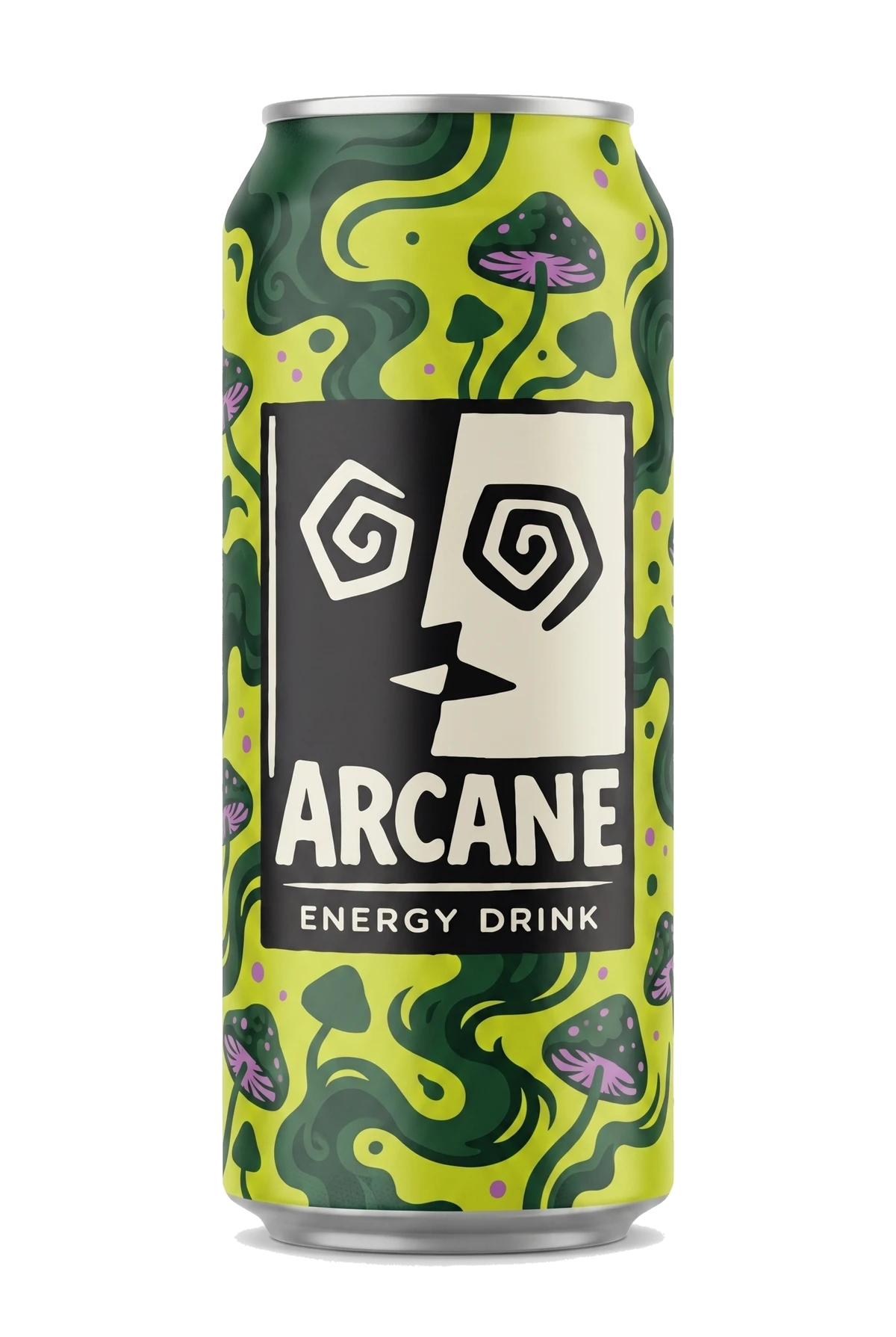 Arcane Sporebloom energy drink can